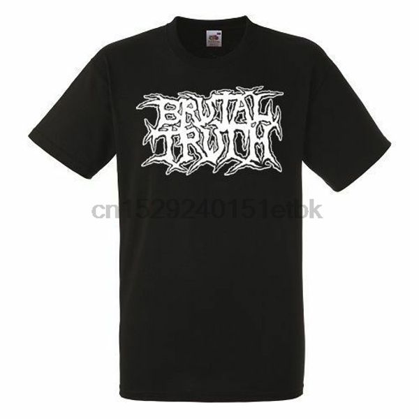 

brutal truth black t-shirt rock band shirt heavy metal tee, White;black