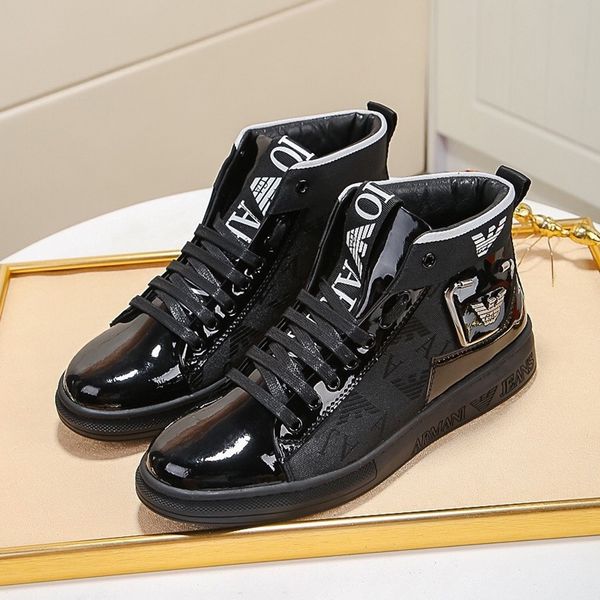 

ar6131 air-louis8 mens luxuries shoes with calfskin leather sneaker casual shoes fashion booties basketball shoes with box ing, Black