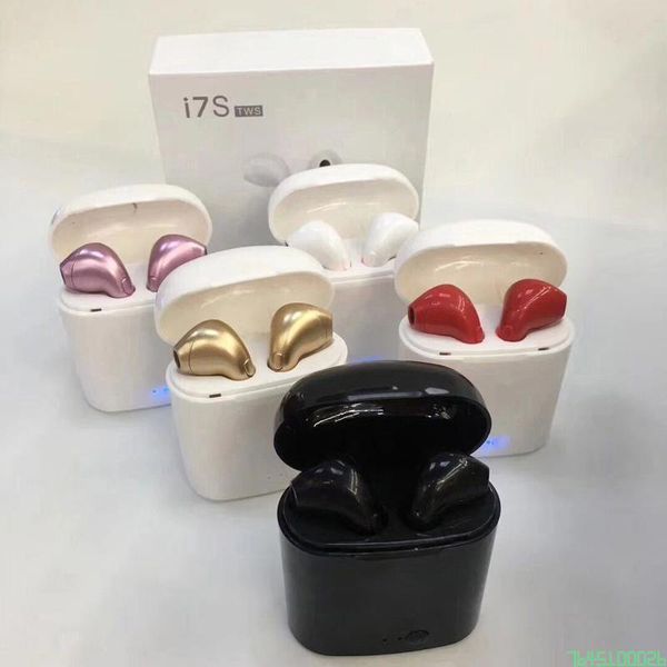 

double ear i7s tws twins bluetooth earphone v5.0wireless earbuds with charger dock v5.0 stereo headphone for iphone xs s10 android 0026