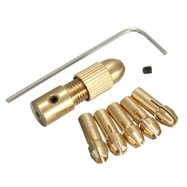 

1 set of micro electric drill self-tightening drill chuck, 0.5-3mm copper chuck collet suit #734