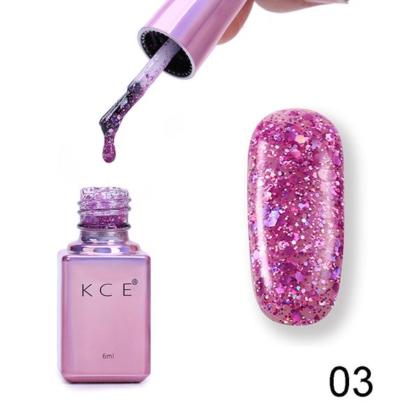 

pro 6ml shiny diamond uv gel nail polish decor therapy nail art tips color glue manicure decoration 15 colors, Red;pink