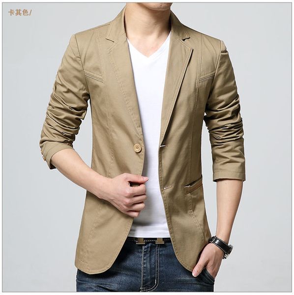 

mens spring designer jacket lapel neck long sleeve solid color homme coats fashion single breasted male clothing, Black;brown