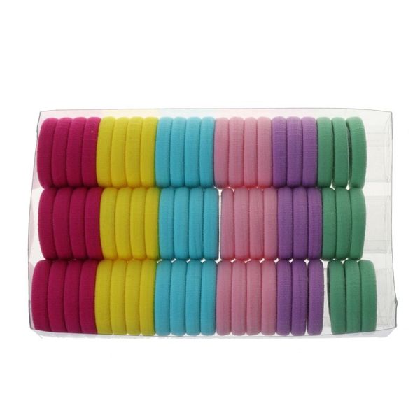 

3cm 66pcs/box headwear hair accessories rubber rope elastic hair bands for girls kids children baby charms tie gum d08c, Slivery;white