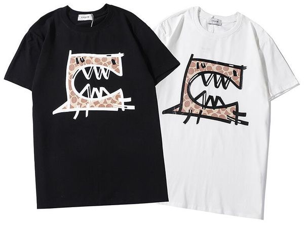 

2020 new coac t-shirt men's and women's t-shirt short sleeve garland plus large size couple unlined black white t-shirt tee 40898