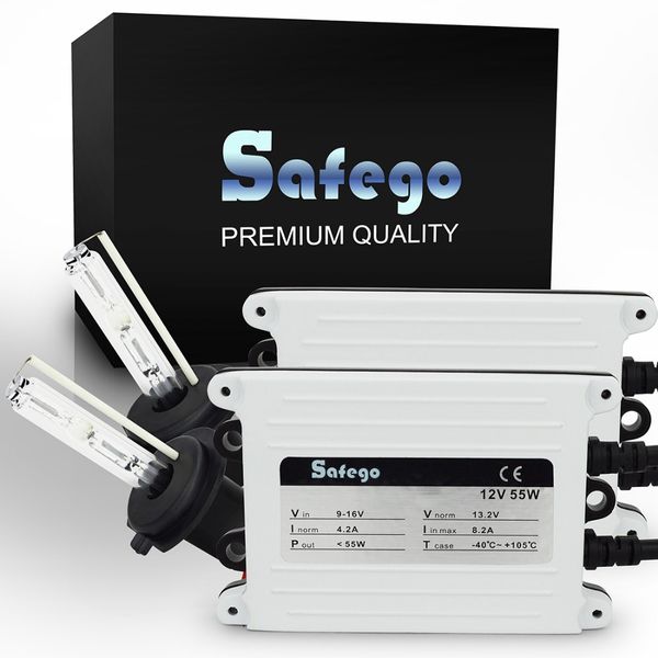 

safego h7 xenon hid conversion kit 12v 55w ac 4300k 6000k 8000k 10000k 12000k hid xenon kit for auto car headlight bulbs
