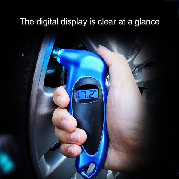 

digital car tyre air pressure gauge lcd display truck motorcycle bike manometer barometers tester
