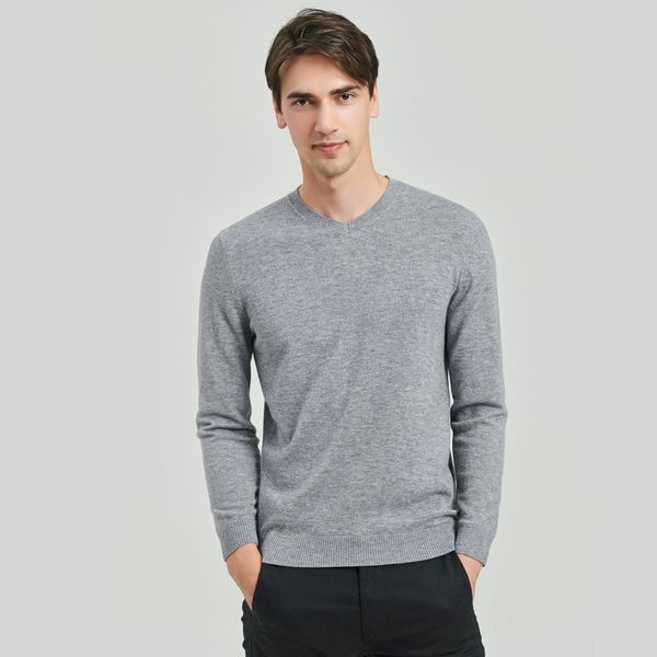 

cashmere pullover men v-neck long sleeve warm sweater winter cashmere and wool knitted jumpers men solid underwear, White;black