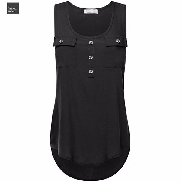 

плюс 5xl лето верхней части бака женщин вскользь размер кнопка o шеи топы сыпучие рукавов женская одежда женщины solid haut femme, White