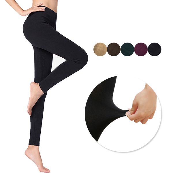 

women's autumn spring leggings women's stretch leggings kinny pants women super elastic slim female solid color pants, Black