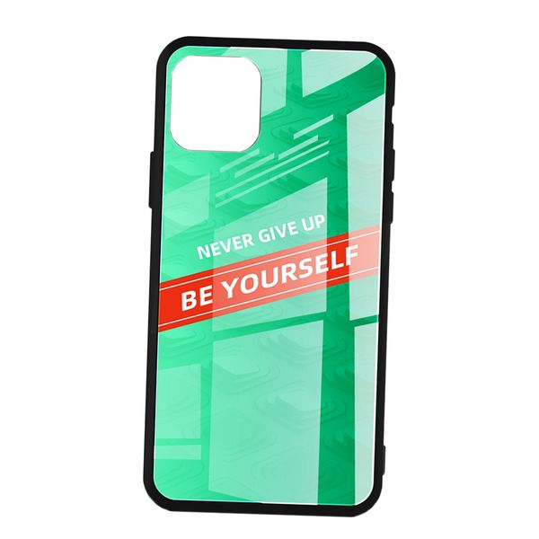 

luxury glass never give up be yourself phone cover for iphone 11