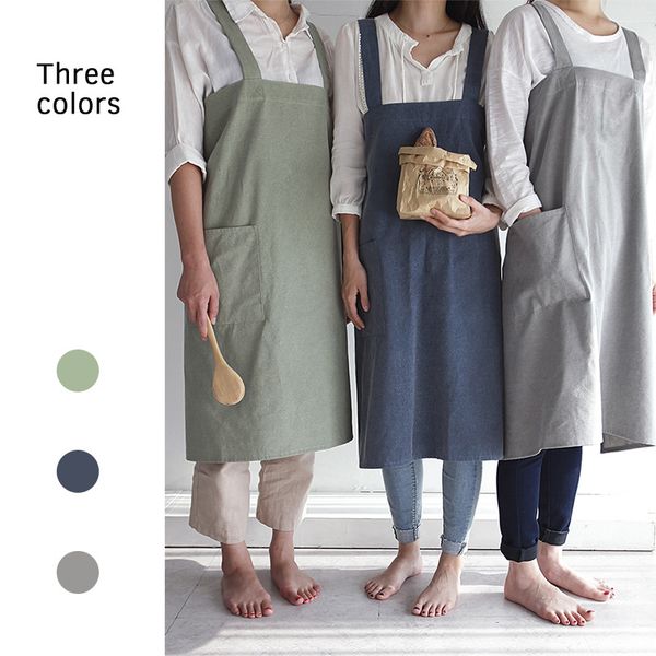 2019 White Life Nordic Japanese Minimalist Korean Cotton Apron