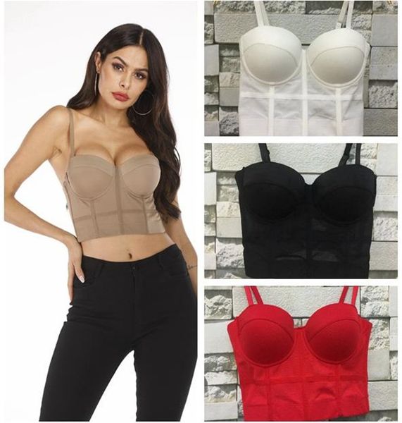 

women bras fashion spaghettti strap belly-buttons solid color hollow out bras club womens underwear, Red;black