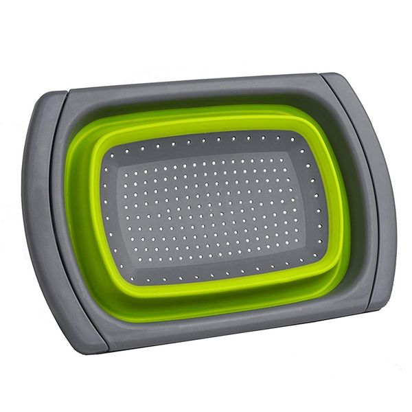 

горячий-складной над раковиной дуршлаг / ситечко, зеленый