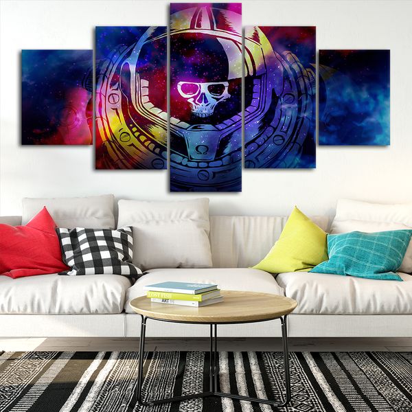 

абстрактная картина искусства черепа холст плакаты wall art framework 5 шт. картины для гостиной hd отпечатывает картинки