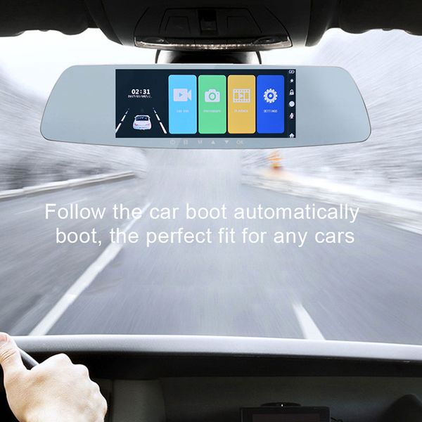 

driving recorder camera rearview mirror dash camera car video recorder night vision car dvr portable pgraphy