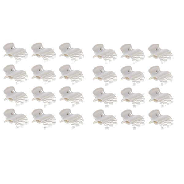 

24 pcs plastic roller clips - replacement roller clips for hair section styling - 6.5 x 5 cm