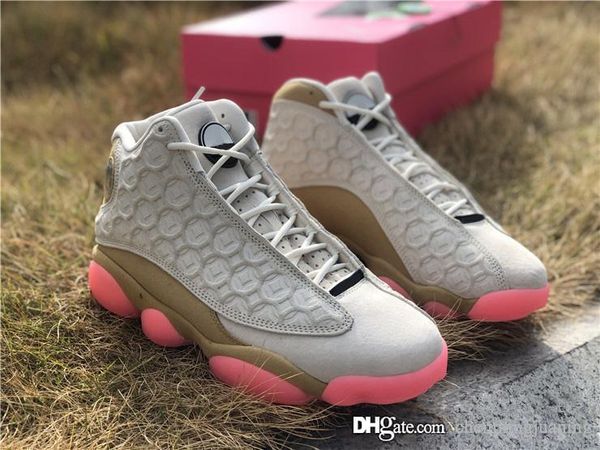 

новый best air аутентичные 13 cny китайский новый год pale ivory man баскетбольная обувь black digital pink gold club мужчины спорт кроссовк