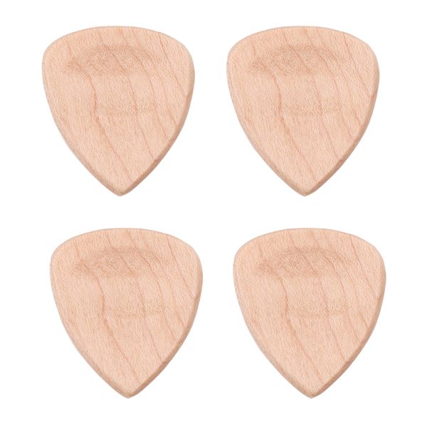 

4 pieces maplewood guitars bass pick plectrum heart-shaped picks