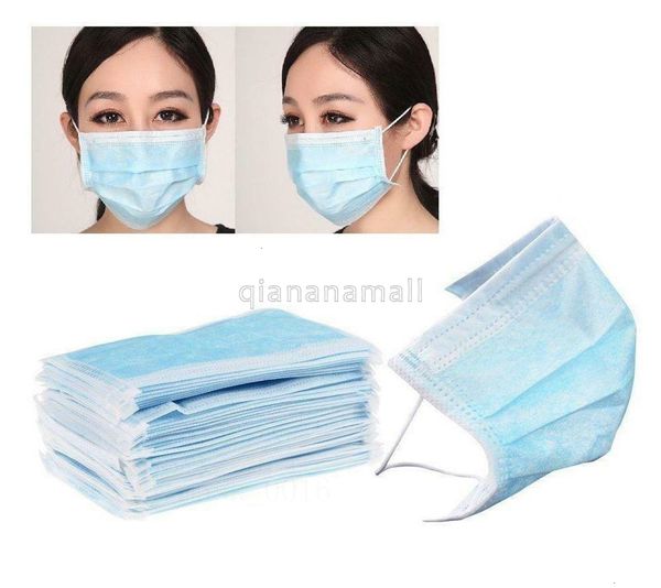 

solid haze маска цвет синего одноразовый несколько 50pcs layer mask mouth care health кос маска soft non woven формованных масок