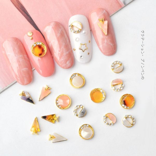 

nail art decorations 3d rhinestones decoration round colorful glitters with hard case diy amber manicure, Silver;gold