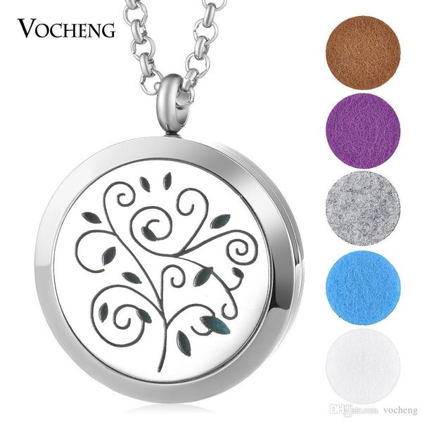 

30мм ароматерапия медальон из нержавеющей стали 316l магнитный диффузор ювелирных vocheng аромат диффузор ожерелье ювелирных изделий va-475, Silver