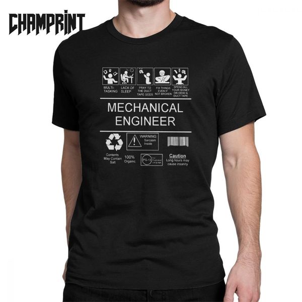 

mechanical engineering t-shirt for men car fix engineer vintage cotton tees crew neck short sleeve t shirts clothes, White;black