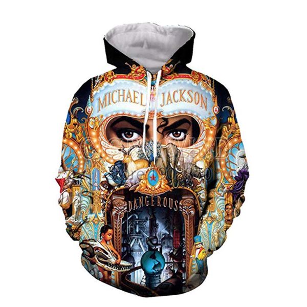 

2019 3d printed michael jackson fashion hoodies and sweatshirt michael jackson 3d hoodies men/women with sweatshirt hoodies a538, Black