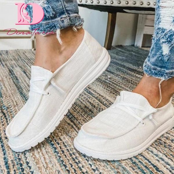 

doratasia 2020 new fashion large size 43 women flats flock round toe med heel lace-up boots spring/autumn woman shoes, Black