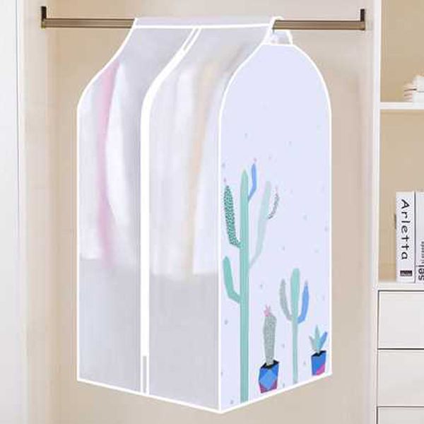 

zipper wardrobe storage bag clothes dust cover coat dust cover dustproof clean home peva clothing garment breathable suit dress