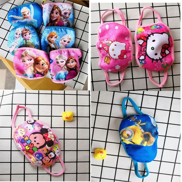 

mascherine children face mask fast delivery cotton pm2.5 cartoon facial masks 3 layers anti mask for boy girl 20pcs