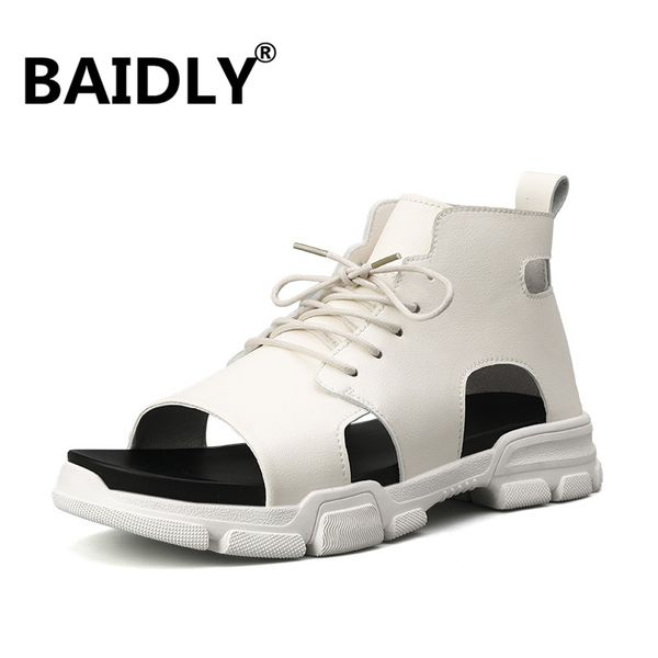 

men soft sandals leather man summer beach sandals men's gladiator bottom roman comfortable men's slippers, Black