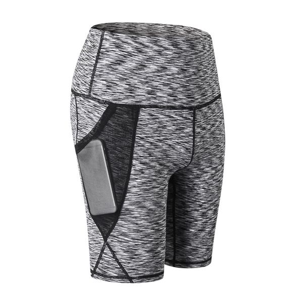 

new net pockets design yoga shorts women compression quick dry gym shorts workout fitness black running athletic sport, White;red