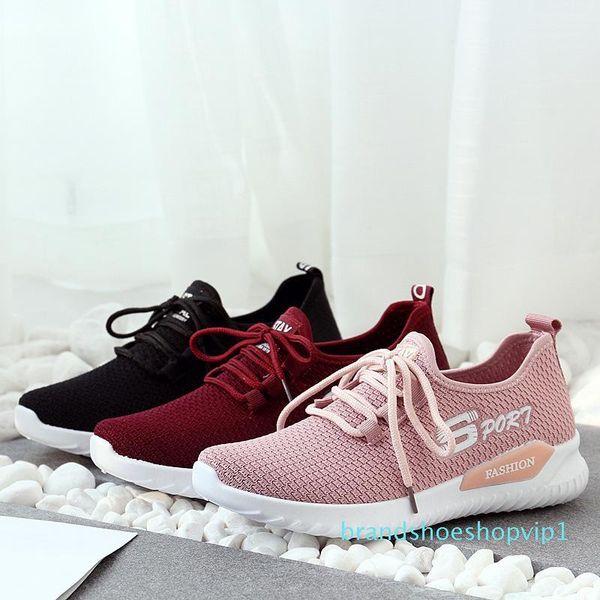 

2019 spring new pattern leisure time sneakers run shoe ventilation comfortable single all-match good. flat bottom, Black