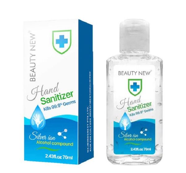 

beauty new hand sanitizer 70ml portable hand cleaner gel disposable rinse hand sanitizer for home and office personal use