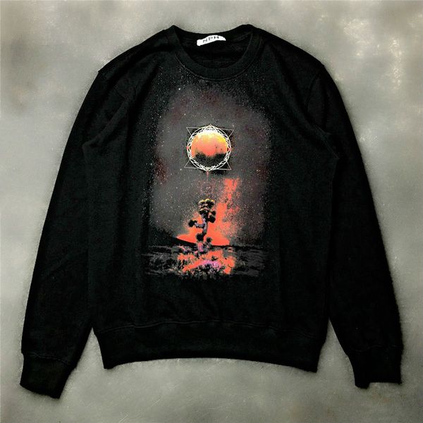 

mens designer hoodies givh39 new fashion brand luxury flame universe star printed sanitary clothes fashion, Black
