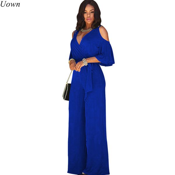 

black loose wide leg jumpsuits for women v-neck hollow out short sleeve casual elegant romper overalls combinaison femme, Black;white