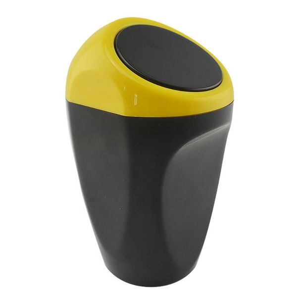 

trash can car waste storage home kitchen multi-purpose garbage bin abs yellow