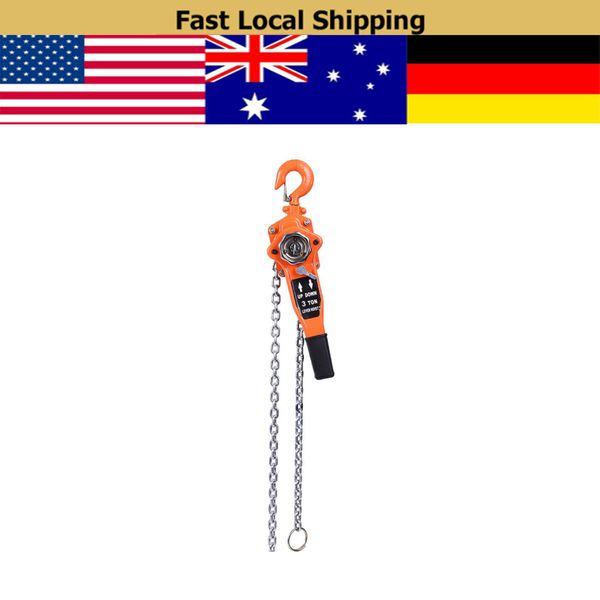 

orange color 3t/3000kg chain block hoist ratchet hoist ratchet lever pulley lifting 3 meters manual block lift