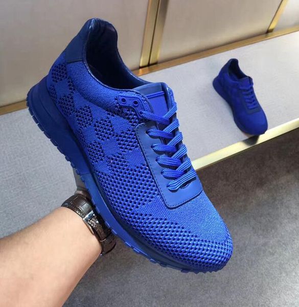 

With Box Luxury Outdoor Trainers,Fashion Leisure RUN AWAY Sneakers Breathable Mesh Sports Design Red,Black,Blue Casual Walking Shoes