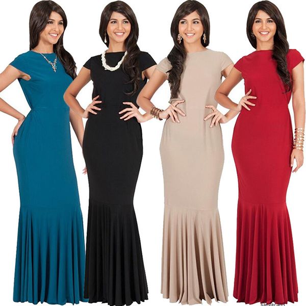 

womens designer solid color banquet dress v-neck long sleeve hip split dress b6i1h, Black;gray