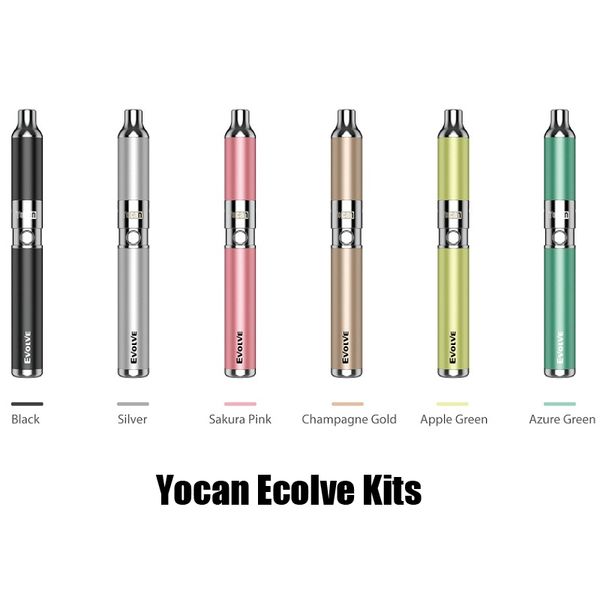 

Новые цвета 100% оригинал yocan развиваться набора стартера Вапоризатора ручки воска с 0,8 ом кварца двойной катушки 650mah аккумулятор эго нить бак 2204020