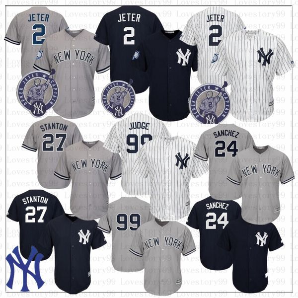

New jer ey york 99 aaron judge yankee 2 derek jeter 27 tanton 7 mantle 3 ruth 24 anchez ba eball jer ey logo, Blue;black