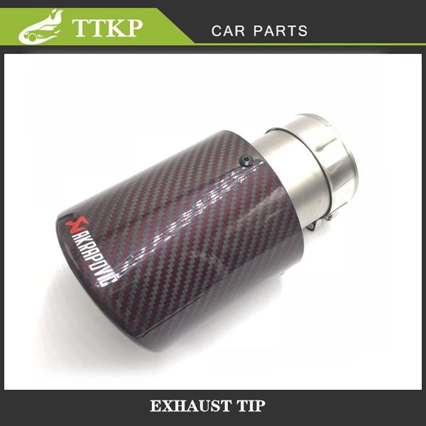 

воздух на выходе 114мм akrapovic выхлопной трубы из нержавеющей стали хвост горло ярко-красный углеродного волокна скручена выхлопной систем
