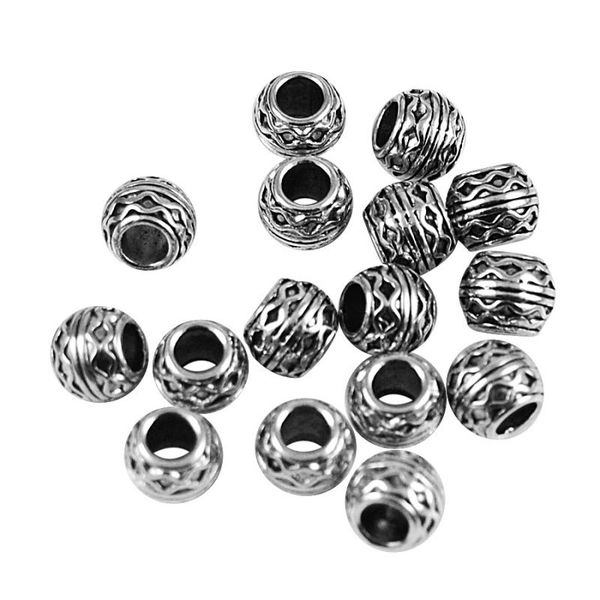 

bulk hollow spacer beads charms for necklace diy jewelry making findings pack of 20pcs, Black