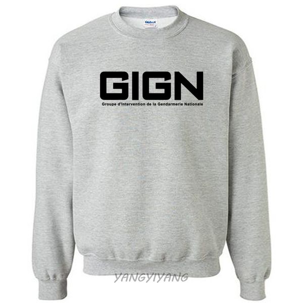 

men black sweatshirt brand cotton hoodies france french special elite forces unit gign raid bri new hoody
