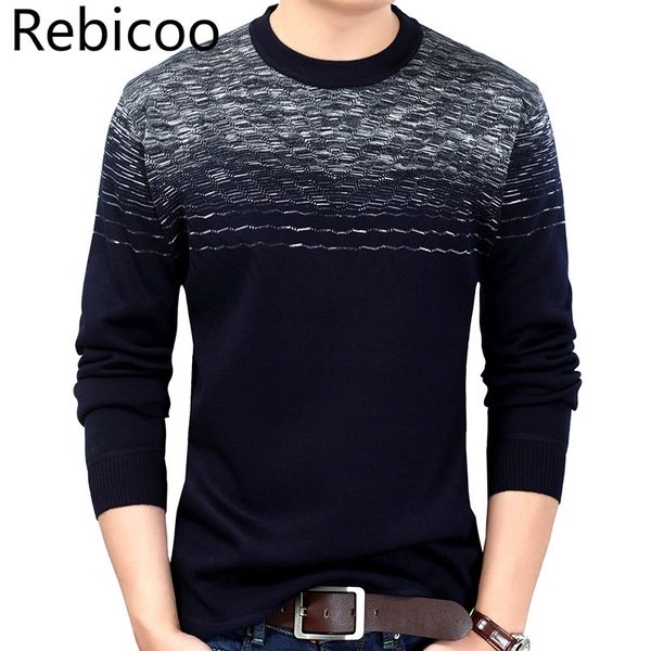 

2019 new brand designer pullover striped men sweater dress thick winter warm jersey knitted sweaters mens wear slim fit knitwear, White;black