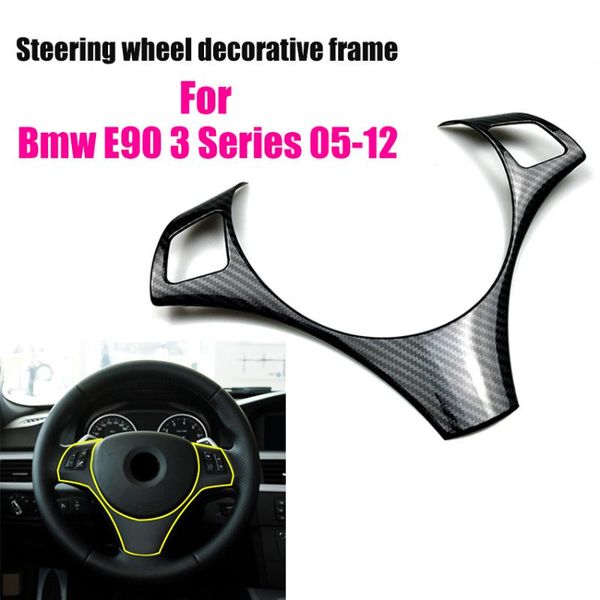 

car steering wheel cover trim frame sticker for e90 3 series 2005 2006 2007 2008 2009 2010 2011 2012 car accessories