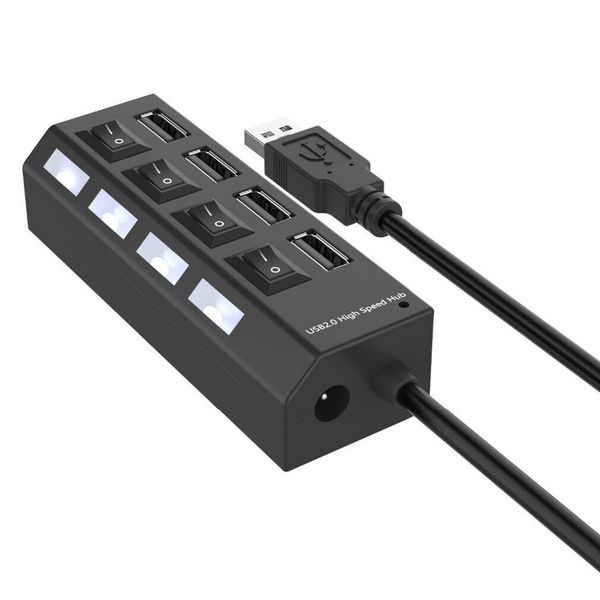 

multi usb 2.0 hub 4 port high speed slim compact expansion smart splitter