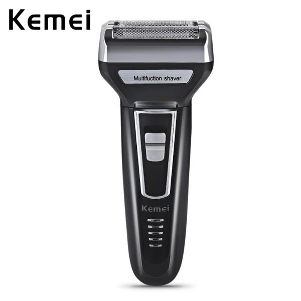 

kemei km - 6557 reciprocating electric travel use rechargeable shaver for men floating wide area head washable electric shaver