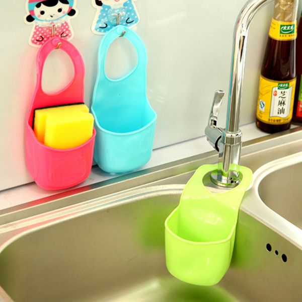 

kitchen bathroom set accessories sink hanging storage bag soap dish organizer box sink snap storage soap sponge container basket